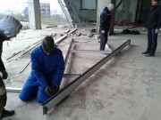 Монтаж конструкции и остекления ТЦ Лужайка